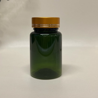 Flacon en plastique médical PET vert Pavico 80CC 36mm 20g Forme cylindrique Médicaments Vitamines Pilules Capsules Certifié ISO 9001