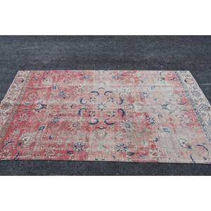 Alfombra clásica de lana rojo Beige de 6,3x11,2 pies estilo Kilim área grande alfombras rectangulares turcas respaldo de látex Patchwork para pasillo 10mm - Product Image 4