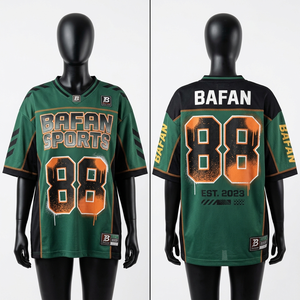 Camiseta de fútbol de malla de poliéster premium de 180 GSM, naranja, negro, blanco, con panel en las mangas, logotipo personalizado, camiseta de fútbol a la moda. - Product Image 6