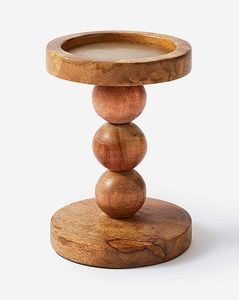 Candelero de madera de acacia Natural hecho a mano de diseño americano, soporte de vela pulido para decoración del hogar de Navidad - Product Image 2