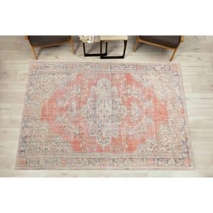 Tapis rouge style Oushak : design vintage antidérapant, tailles personnalisées, tapis fin non tissé - Product Image 2