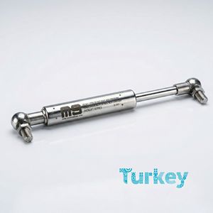 Resorte de Gas Cilíndrico de Acero Inoxidable AISI 316L 10mm-10mm 581mm 22.659in 100N-1200N MotionStruts IL10BJ-250-581-F1 para Uso Alimentario y Médico con Certificación CE - Product Image 1