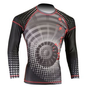 Sublimación para hombre rashguard manga larga entrenamiento atlético superior compresión yoga gimnasio entrenamiento correr ropa deportiva transpirable - Product Image 6