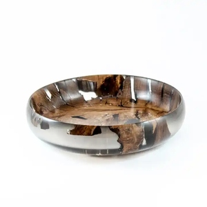 Ensaladera funcional hecha a mano comida segura arte madera resina epoxi tazón para servir para restaurantes y fiestas en casa - Product Image 1