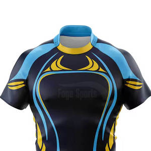 Vêtements de sport 100% polyester respirant, maillot de rugby - Qualité supérieure, couleurs et logo personnalisables pour hommes adultes - Product Image 2