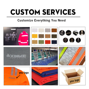 Camisas FR al por Mayor, Duraderas y <span class=keywords><strong>de</strong></span> Alta Calidad para Hombre, Camisa <span class=keywords><strong>de</strong></span> Trabajo Resistente a las Llamas con Cinta Reflectante para Trabajadores - Product Image 3