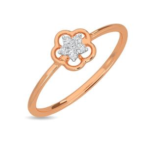 Anillo de Bodas de moissanita de cinco piedras Original, forma de flor delicada, anillo de propuesta de promesa chapado en oro de 14 quilates para novia para fiestas - Product Image 3