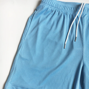 Pantalones cortos deportivos de malla personalizados para hombre y mujer, pantalones cortos transpirables de secado rápido para entrenamiento de gimnasia y baloncesto, venta al por mayor - Product Image 4