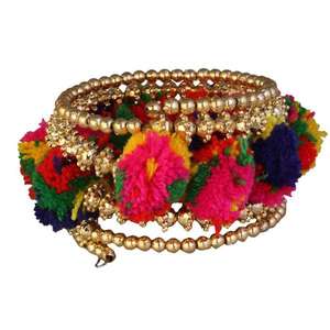 Urthn Fine Beaded Bracelets Gold Plated Multicolor Thread <b>Kada</b> 1403311 - Product Image 1