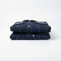 Veste en jean épaisse coupe-vent éco-responsable personnalisée pour femme avec appliques en tissu, patchwork croisé et strass cloutés