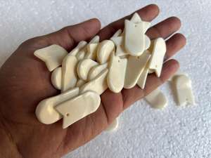 Cuentas de Dientes de Alce Naturales, Blancas, Talladas a Mano, para Joyería Tribal, Suministros para Hacer Collares, Pulseras y Colgantes - Product Image 3