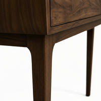 Table console moderne en chêne massif écologique avec 2 tiroirs, table basse, ensemble de canapés inclinables pour salon, mobilier de maison en gros