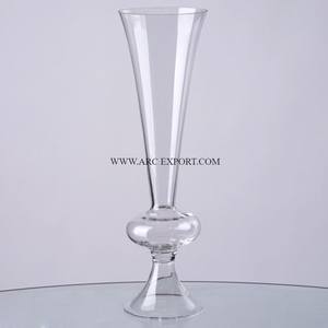 Marvelous Designer Aluminio Oro Pulido Fancy Flower Trompeta Superventas Diferentes tamaños Mesa Floreros de lujo - Product Image 5