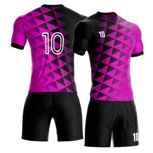 Conjunto de Uniforme de Fútbol Personalizado, Camiseta con Nombre de Equipo Impreso Digitalmente, Manga Corta, 100% Poliéster, Secado Rápido, Unisex, para Adultos - Product Image 6