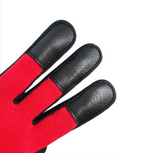Gants de tir à l'arc en cuir véritable, antidérapants, respirants, avec protections pour les doigts et languettes pour les sports de plein air - Product Image 3
