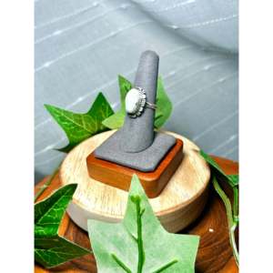 Navajo Handmade Boho <b>Statement</b> <b>Ring</b> Palomino Variscite & Sterling <b>Silver</b> Size 7.75 for Everyday Wear - Product Image 3