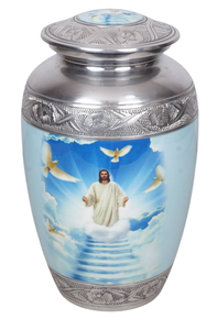 Vente en gros Urne funéraire décorative en métal urne commémorative personnalisée avec design poli au prix de gros - Product Image 5