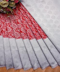 Zwo — Saree en soie pour femmes adultes, lavable, nettoyage sec, inde et Pakistan, vente en gros, 500, 5634 - Product Image 5