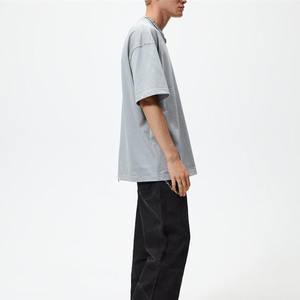 T-shirt pour homme en coton, couleur unie, t-shirt décontracté pour homme, col rond, t-shirt basique pour homme, 100% coton, t-shirt pour homme, coupe ample, imprimé - Product Image 5