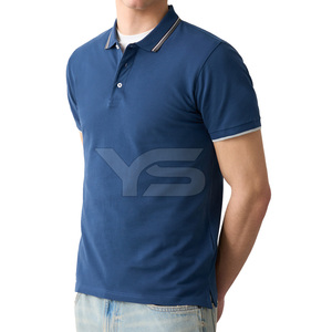 Polo informal con estilo para hombre-Tela de Jersey transpirable ODM Precio al por mayor Polos de golf con opción multicolor - Product Image 1