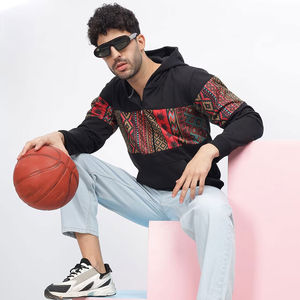 Outdoor Wear Comfortable Fabric Solid <b>Plain</b> Color <b>Men</b> Tropical Printed <b>Hoodie</b> Long Sleeve Cheap Price <b>Men</b> Printed <b>Hoodie</b> - Product Image 4