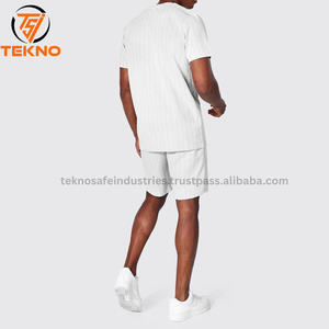 Unisex Custom logo Made Sport Clothes <b>Suits</b> Summer Solid Fashion Two Piece Clothing Cotton <b>T</b>-<b>Shirt</b> Short Sets - Product Image 4