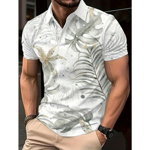 En diferentes colores El mejor producto Sublimación Impreso Hombres Manga corta Street Wear Impreso Hombres Polo - Product Image 1