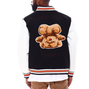 Chaquetas universitarias Letterman personalizadas para hombre, chaquetas con parche de manga de cuero para hombre, chaquetas de chenilla bordadas, tendencia de personalidad - Product Image 4