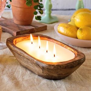 Bol de service en bois ignifuge |   Design moderne fait main et respectueux de l'environnement |   Finition lisse et polie |   Utilisation en intérieur |   En vrac - Product Image 1
