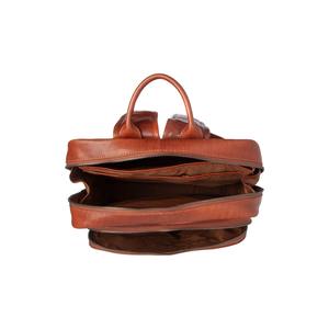 Sac à dos en cuir marron de qualité supérieure, sac pour ordinateur portable, hommes, femmes, voyage d'affaires, sac à dos vintage, sac à dos de jour, convient aux ordinateurs de 15 pouces, travail, États-Unis - Product Image 5