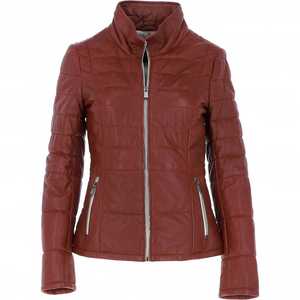 Veste en cuir pour femmes de haute qualité coupe régulière fermeture à glissière poches externes internes fabrication professionnelle pour l'hiver - Product Image 1