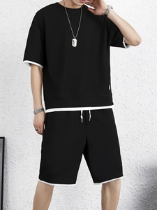 <b>Summer</b> Casual Polyester Twin <b>Shirt</b> Set <b>Men</b> | Wholesale Custom Logo <b>Men's</b> Two-Piece Pack | High Quality Quick Dry Breathable - Product Image 4