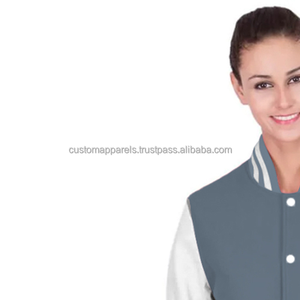 Veste universitaire d'hiver pour femmes de qualité supérieure avec logo personnalisé en polaire matelassée respirante broderie à col montant et conception personnalisable - Product Image 5