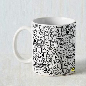 Venta caliente Taza de café de cerámica hecha a mano 500ml Logotipo personalizado de lujo blanco impreso - Product Image 1