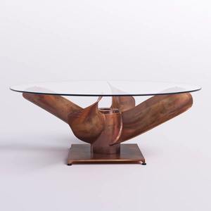 Table basse moderne en verre trempé écologique avec cadre en métal pour salon, meubles de maison - Product Image 2