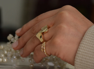 แหวนทองแท้14K แหวนเล็กๆน้ำหนักเบาเป็นชิ้นเล็กๆสำหรับผู้หญิงเครื่องประดับตามสั่ง - Product Image 5