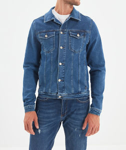 Vestes en jean vintage 2025 pour hommes, haute qualité, logo personnalisé sur le devant, nouvelle mode, vente en gros, saison d'hiver - Product Image 6