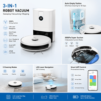 Robot aspirateur LDS OEM avec contrôle par application et station d'auto-vidage pour usage domestique