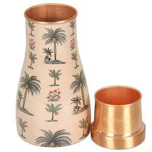 Botella de agua de dormitorio de diseño único de calidad impresionante, botella a prueba de fugas de cobre puro 100%, diseño impreso personalizado para Yoga, gimnasio, propósito - Product Image 2