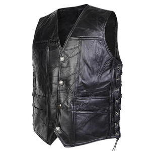 Elegante Chaleco de cuero para hombres diseñado con comodidad y durabilidad que agrega un toque vanguardista a cualquier atuendo transpirable de alta calidad - Product Image 2