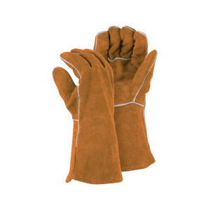 Gants de soudage en cuir de sécurité industrielle Gants en cuir anti-abrasion et résistants à la perforation pour gants d'opérateur d'équipement lourd - Product Image 3