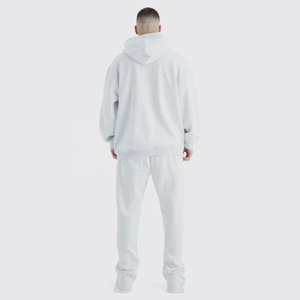 Fabrication de haute qualité poids lourd 100% coton imprimé surdimensionné fermeture éclair complète hommes survêtement 50% coton 50% polyester fermeture éclair - Product Image 3