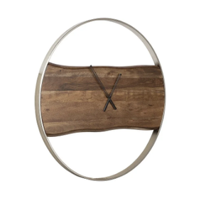 Reloj de pared decorativo de Metal de madera de alta calidad personalizado de latón AK, reloj moderno silencioso para decoración del hogar - Product Image 4