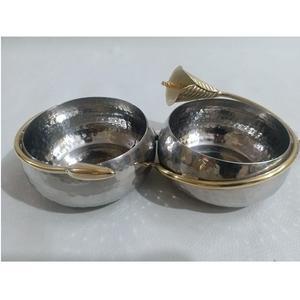 ชามทุบตกแต่งอย่างหรูหราเงางามพร้อมก้านสีทองลายดอกถั่วและวันที่บ้านโรงแรมใช้ชามเสิร์ฟ - Product Image 1