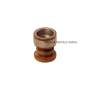 Porte-Bakhoor en Métal Finition Dorée Premium Brûleur d'Encens Arabe Oud avec Support en Bois pour la Décoration Intérieure Vente en Gros - Product Image 3