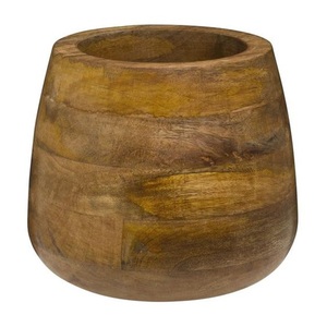Juego de 2 floreros de madera de mango para el hogar, cocina, oficina, decoración interior, precio de fábrica, tema de vacaciones de Navidad - Product Image 4
