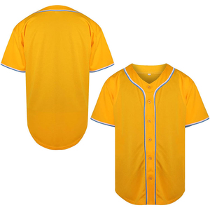 Maillots de baseball pour jeunes à manches courtes à séchage rapide de haute qualité impression personnalisée vêtements de sport de softball respirant vente en gros vierge - Product Image 1