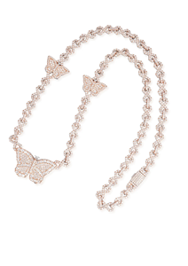 Collar de Diamantes de Moissanita Premium, Colgante de Corazón de Plata de Ley, Cadena Cubana, Perla de Agua Dulce, Estilo Lujoso, Acabado en Oro Rosa - Product Image 2