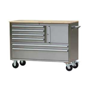 Caja de Herramientas de Acero Inoxidable al por Mayor de 48 Pulgadas <span class=keywords><strong>con</strong></span> 6 <span class=keywords><strong>Cajones</strong></span> y 1 Puerta <span class=keywords><strong>para</strong></span> Almacenamiento en Garaje - Product Image 2