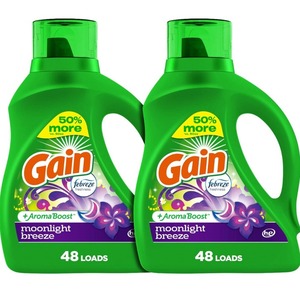 Gain Original 64 cargas de detergente líquido para ropa, 100 FlOz/calidad superior proveedor mayorista de detergente líquido de lavado Gain - Product Image 2